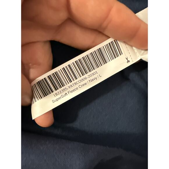 Quince SuperSoft Fleece Crew, Navy, L - Picture 5 of 5